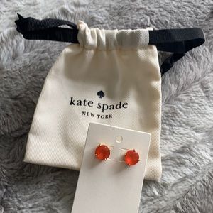 KATE SPADE pink and gold gumdrop studs
